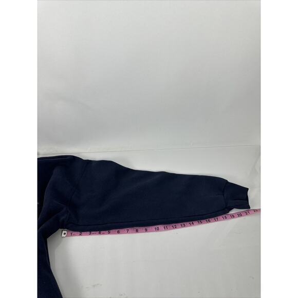 Vintage 90s Lee Sports Embroidered Michigan Wolverines Crewneck Navy Blue - Picture 8 of 9